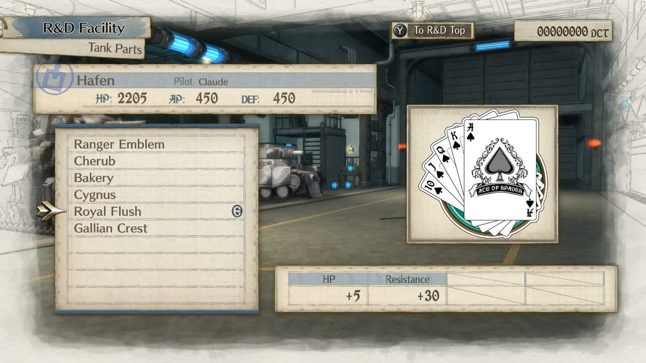 Valkyria Chronicles 4: Tank Decal - Royal Flush — скриншот 1
