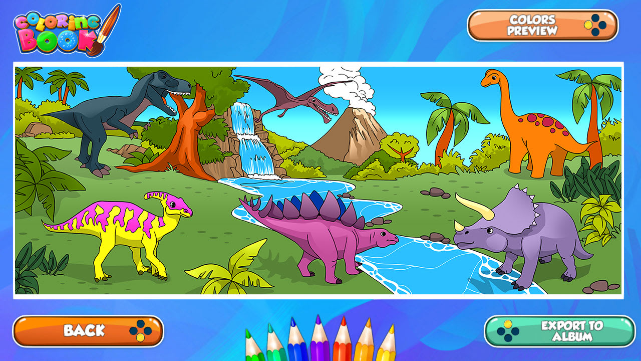 Coloring Book: Basic Chapter - 36 new drawings (Cats, Ocean, Farm, Girls Room, Construction Site and Dinosaurs) — скриншот 1