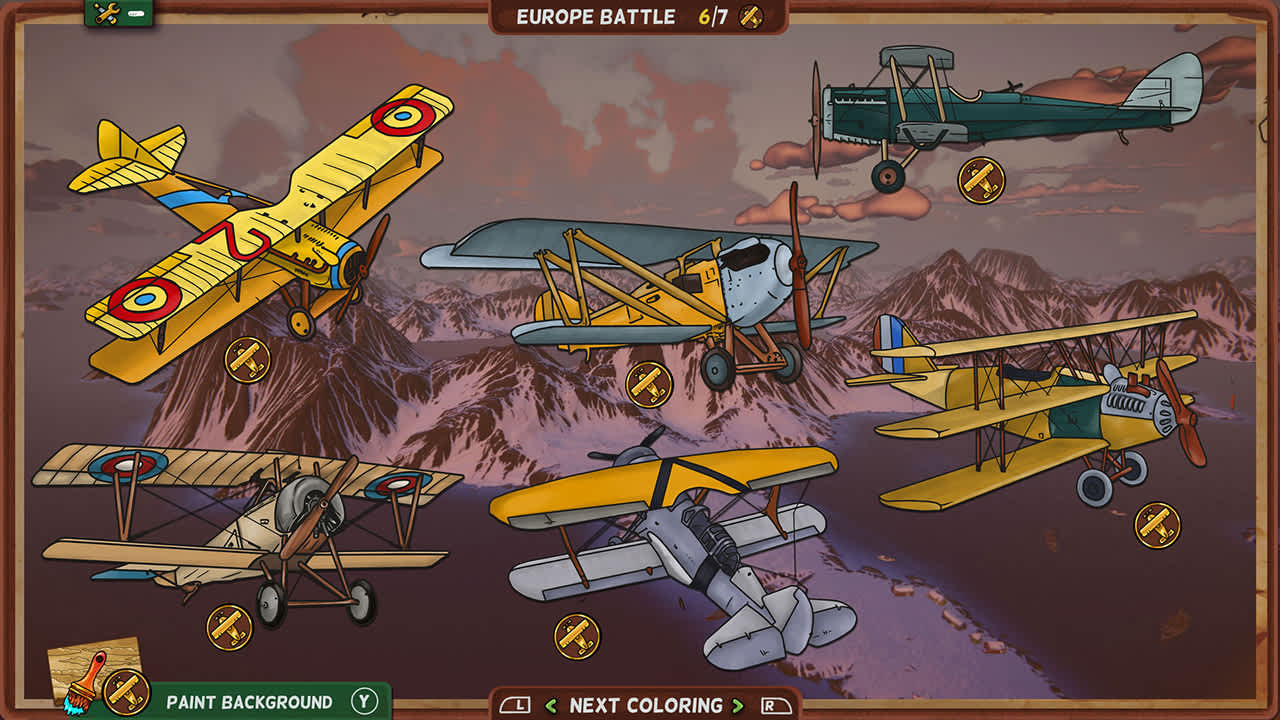 Red Wings: Coloring Planes: American Aces DLC — скриншот 1