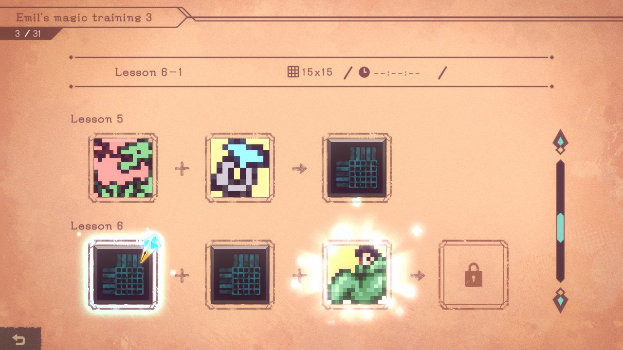 Picross -LogiartGrimoire-: Emil's Magic Training, Part 3 — скриншот 1