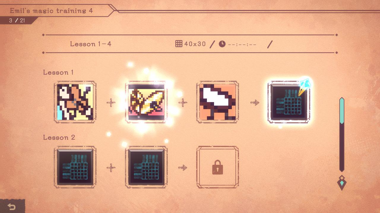 Picross -LogiartGrimoire-: Emil's Magic Training, Part 4 — скриншот 1