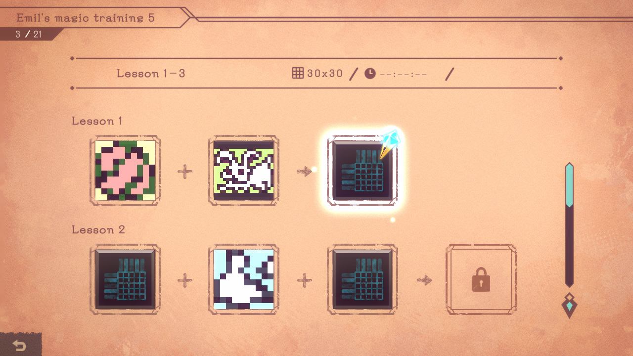 Picross -LogiartGrimoire-: Emil's Magic Training, Part 5 — скриншот 1