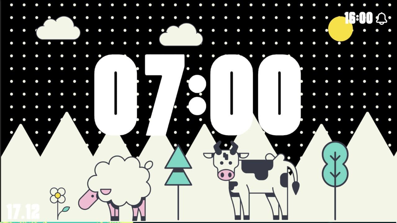 AAA Clock: Minimalistic Farm Clock — скриншот 1