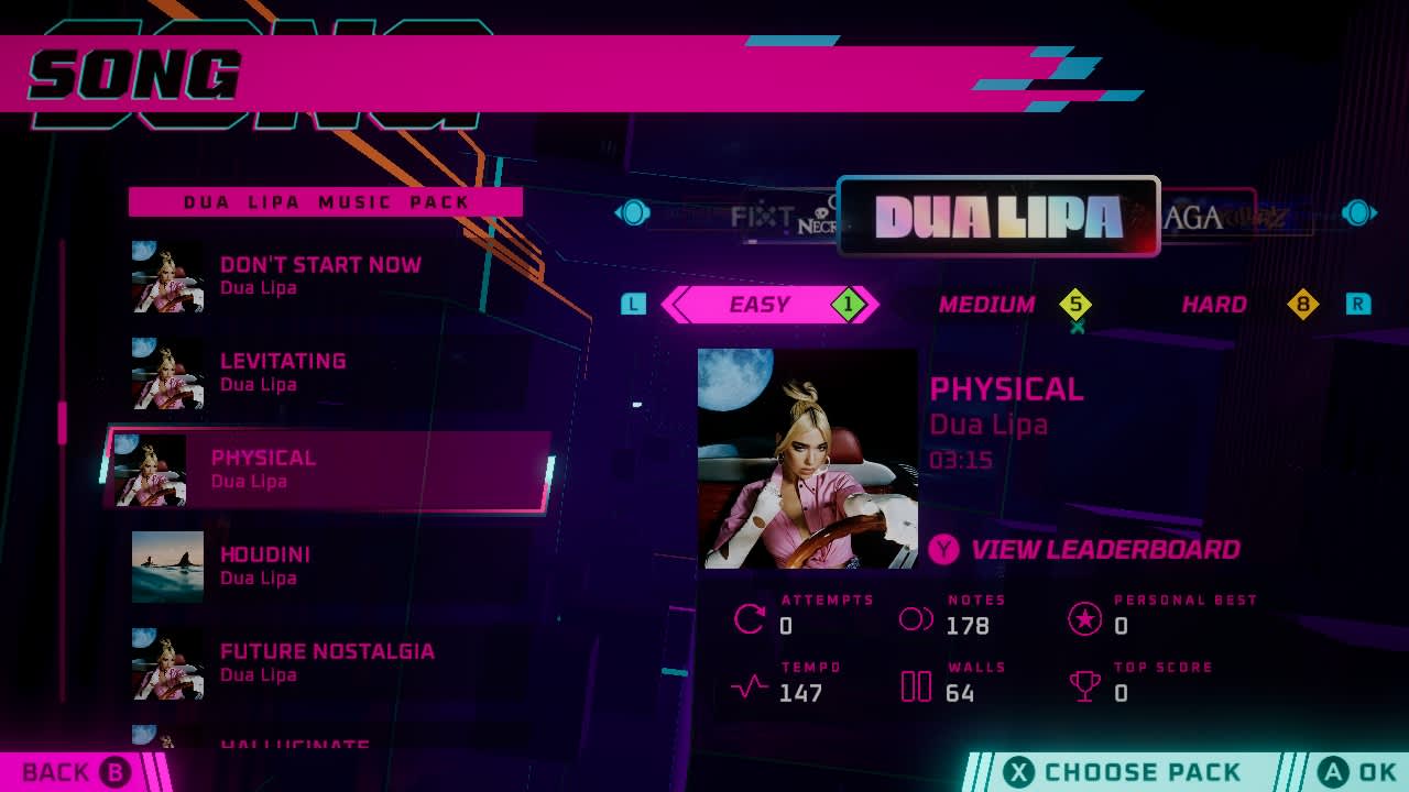 Synth Riders: Dua Lipa Music Pack — скриншот 1