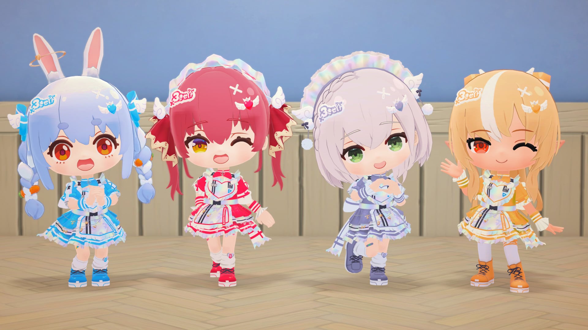 holoVillage: Our Cozy Days: holoVillage DLC - Gen 3 Live Outfit Set — скриншот 1
