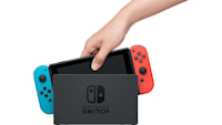 Nintendo had s kabaa usz switch with neon blue and neon red joy con top