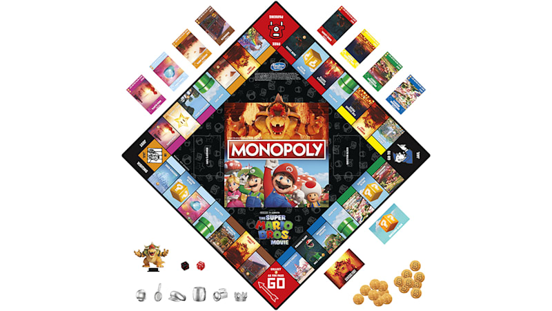 Monopoly The Super Mario Bros. Movie Edition Kids Board Game, Family Games  for Super Mario Fans, Includes Bowser Token, Ages 8+