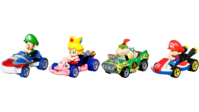  Hot Wheels Mario Kart Vehicle 4-Pack, Set of 4 Fan