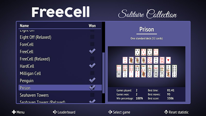 Freecell Solitaire, Aplicações de download da Nintendo Switch, Jogos