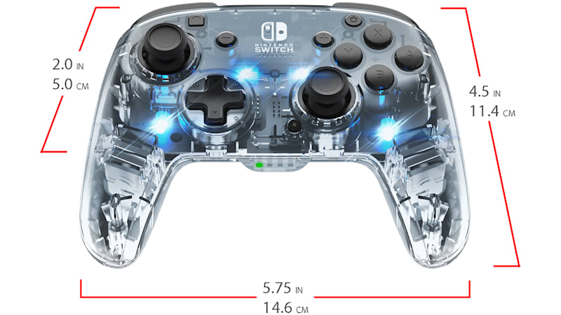 PDP Gaming Afterglow Wireless Nintendo Switch Pro Controller: Prismatic RGB  LED Lighting, Full Motion Control Gamepad, Customizable Paddle Buttons