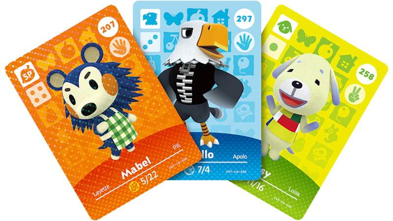 Pack cartes Amiibo NINTENDO 3 cartes Animal Crossing Série 1