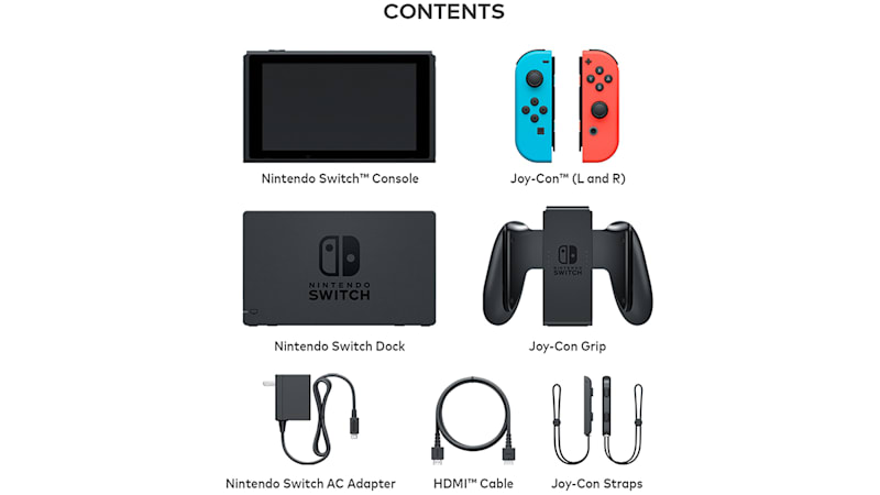Nintendo Switch L/R Joy-Cons, Neon Red/Neon Blue