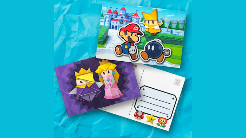 Set Merchandise King Official - The Nintendo Mario™: Origami Site Postcard - Paper