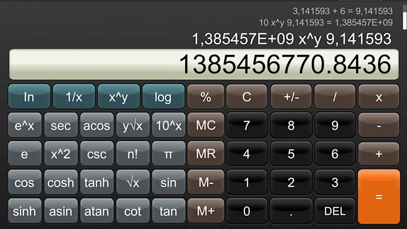 E calculator on sale