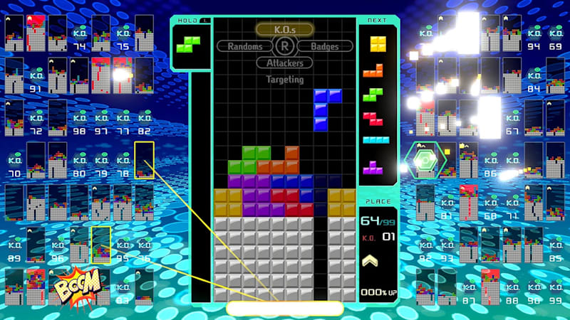 Tetris Head-To-Head Multiplayer Strategy Game