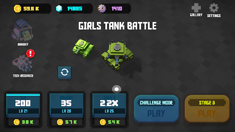 Girls Tank Battle