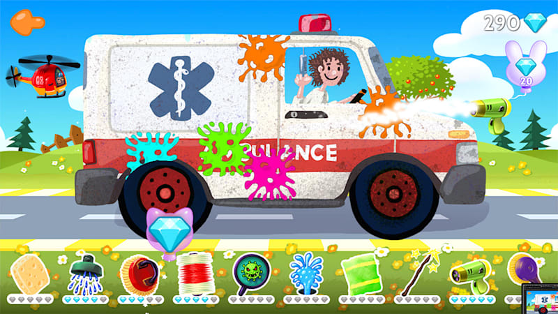 Police Monster Truck, Car Wash, Street Vehicles for Children, Kids Car  Videos