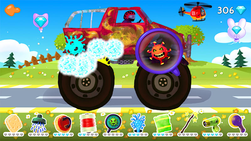 Police Monster Truck, Car Wash, Street Vehicles for Children, Kids Car  Videos