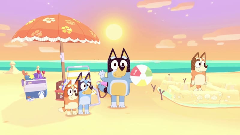 Bluey Aventura Épica en la Playa en Español- Bluey Juguetes 