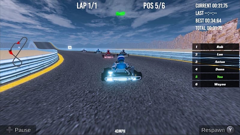 Kart Crazy Race Simulator Game for Nintendo Switch - Nintendo