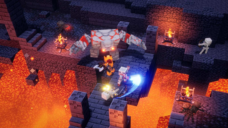 Brasil  Testes de Jogos – Assinantes do Nintendo Switch Online poderão  jogar Minecraft Dungeons completo entre 18/08 e 25/08