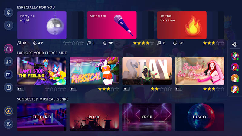 Just Dance®, Aplicações de download da Nintendo Switch