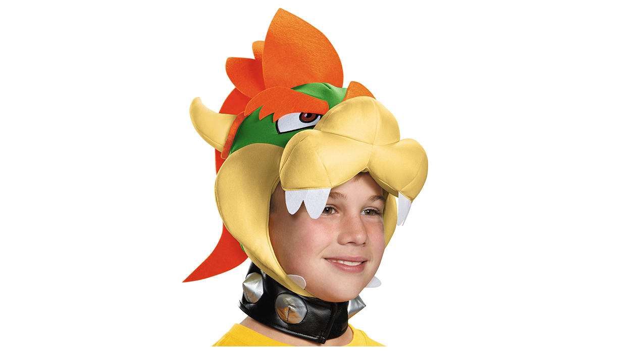 Bowser Deluxe Adult Costume Super Mario's Bros Jumpsuit Headpiece Nintendo