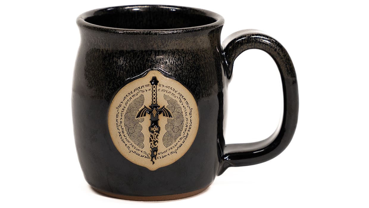 A logo of 2 swords crossed in a gamer style.' Mug