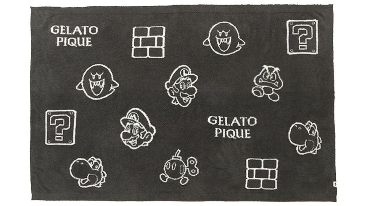 2024【SUPER MARIO™️】Baby Moco Jacquard Blanket - Dark Gray 1