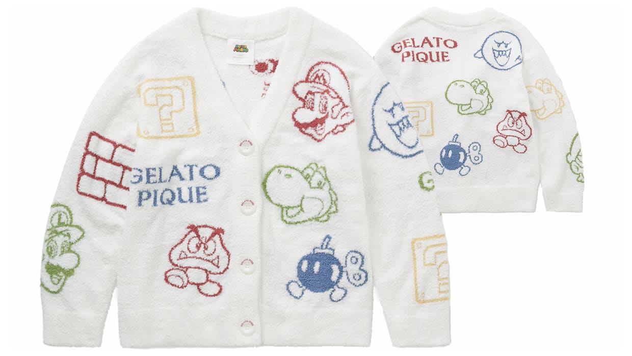 2024【SUPER MARIO™️】【WOMEN'S】Baby Moco Character Patterned Jacquard Cardigan 1