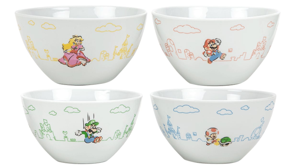 Collection Super Mario™ - Bols en céramique (Ensemble de 4) 1