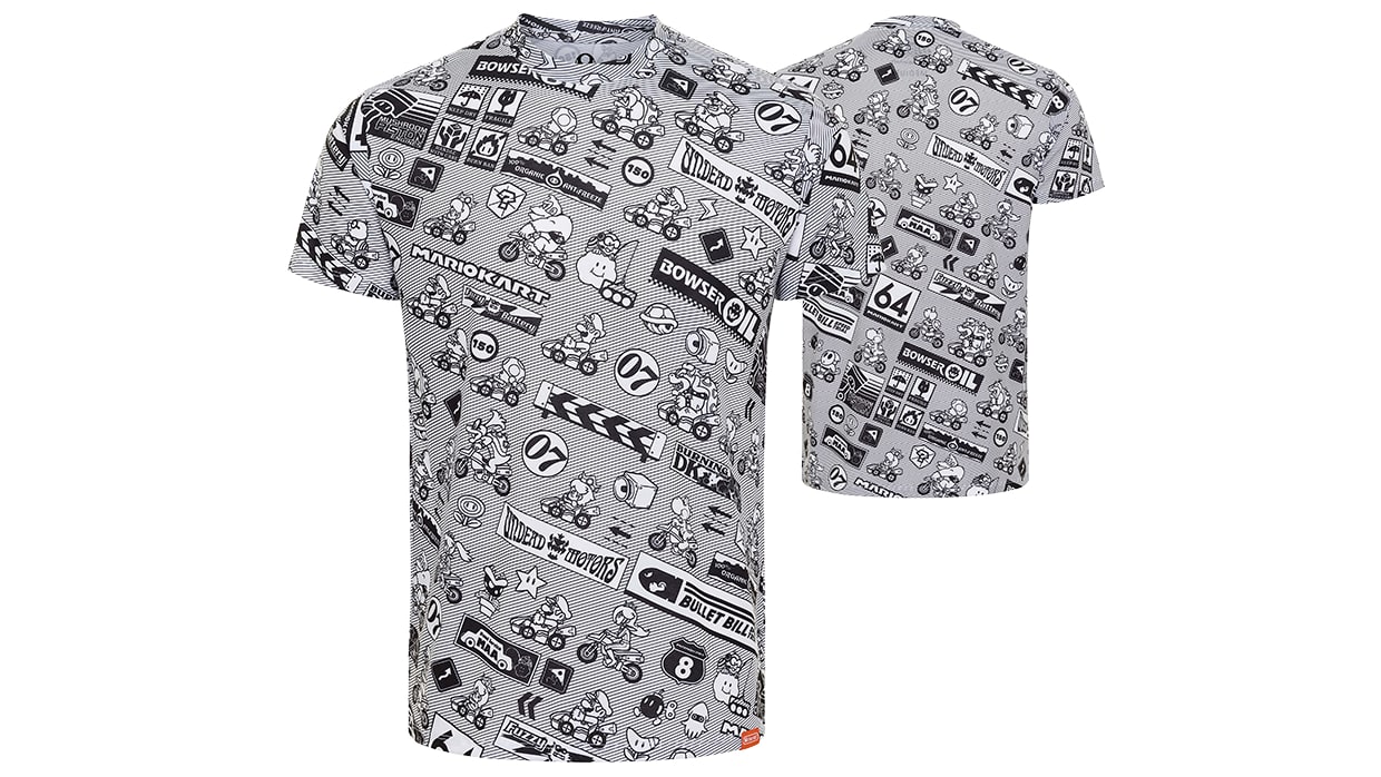 Mario Kart™ - T-shirt entièrement imprimé (Noir) - XS 1
