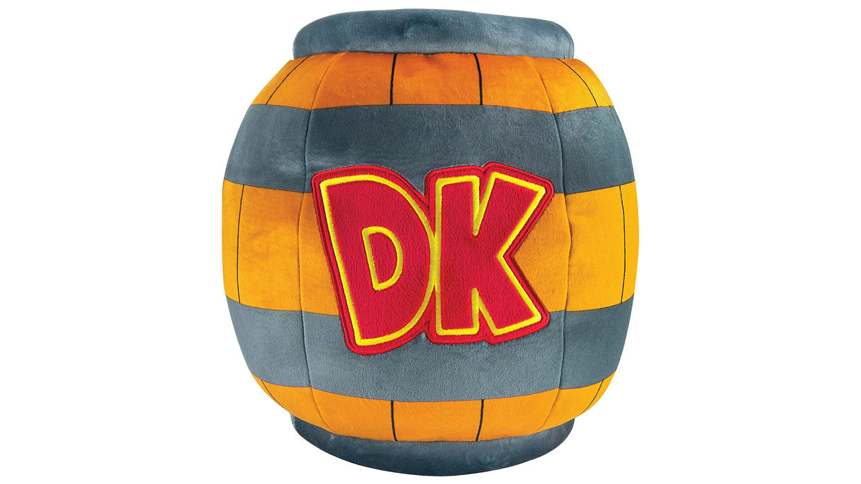 Donkey Kong Club Mocchi- Mocchi- Donkey Kong Barrel Mega 15-Inch Plush