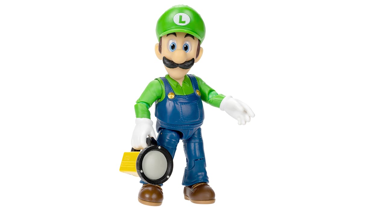 The Super Mario Bros. Movie - Série de figurines de 5 po - Figurine de Luigi avec une lampe de poche 1