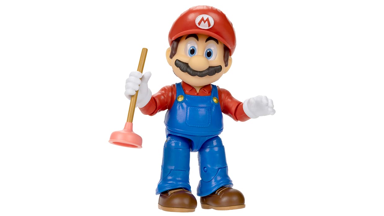 The Super Mario Bros. Movie - 5” Figure Series – Mario Figure with Plunger Accessory 1