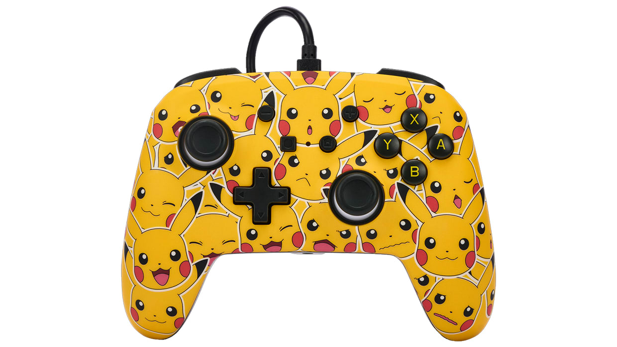 Manette câblée améliorée pour Nintendo Switch™ - Humeurs Pikachu™ 1