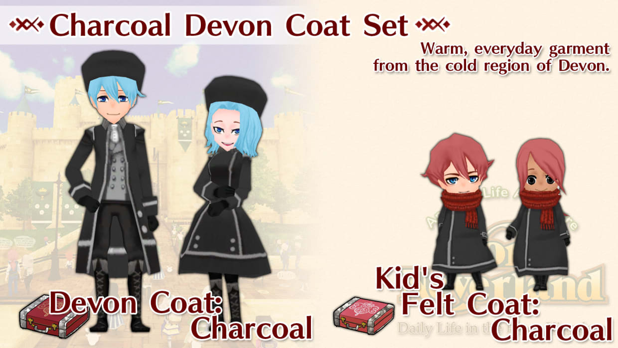 Charcoal Devon Coat Set 1