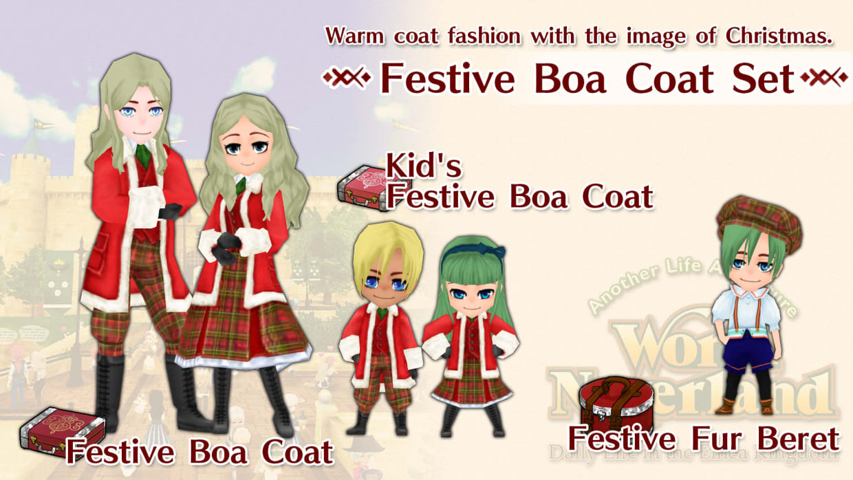 Festive Boa Coat Set 1