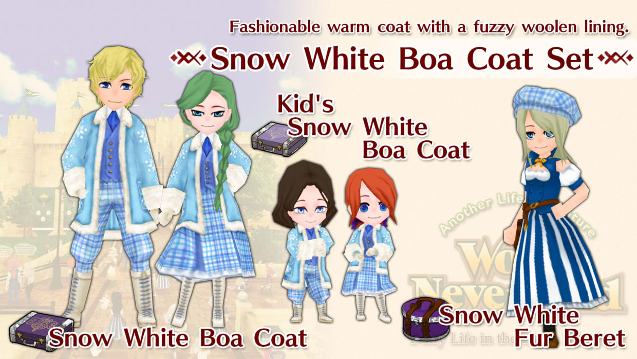 Snow White Boa Coat Set 1