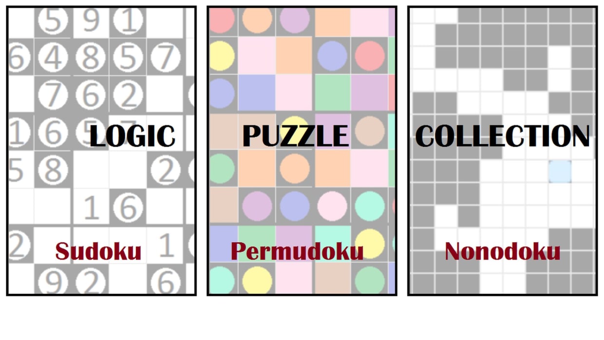 Logic Puzzle Collection: Sudoku - Permudoku - Nonodoku 1