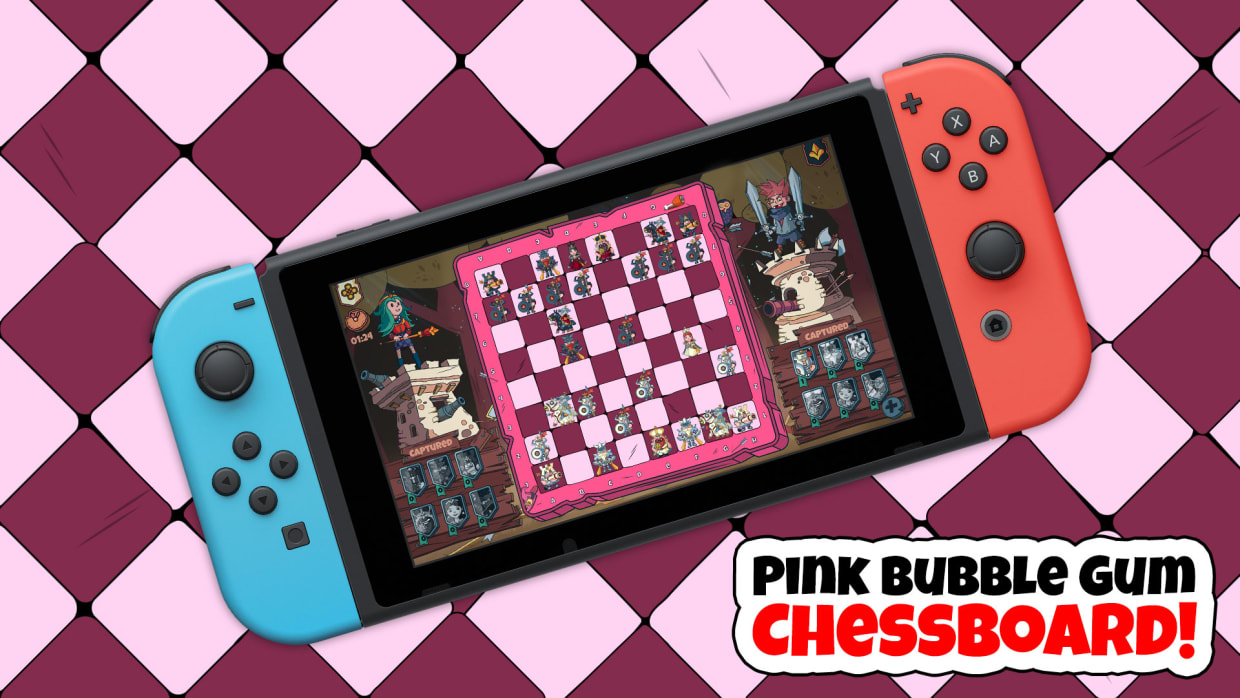 Pink Bubble Gum Chessboard 1