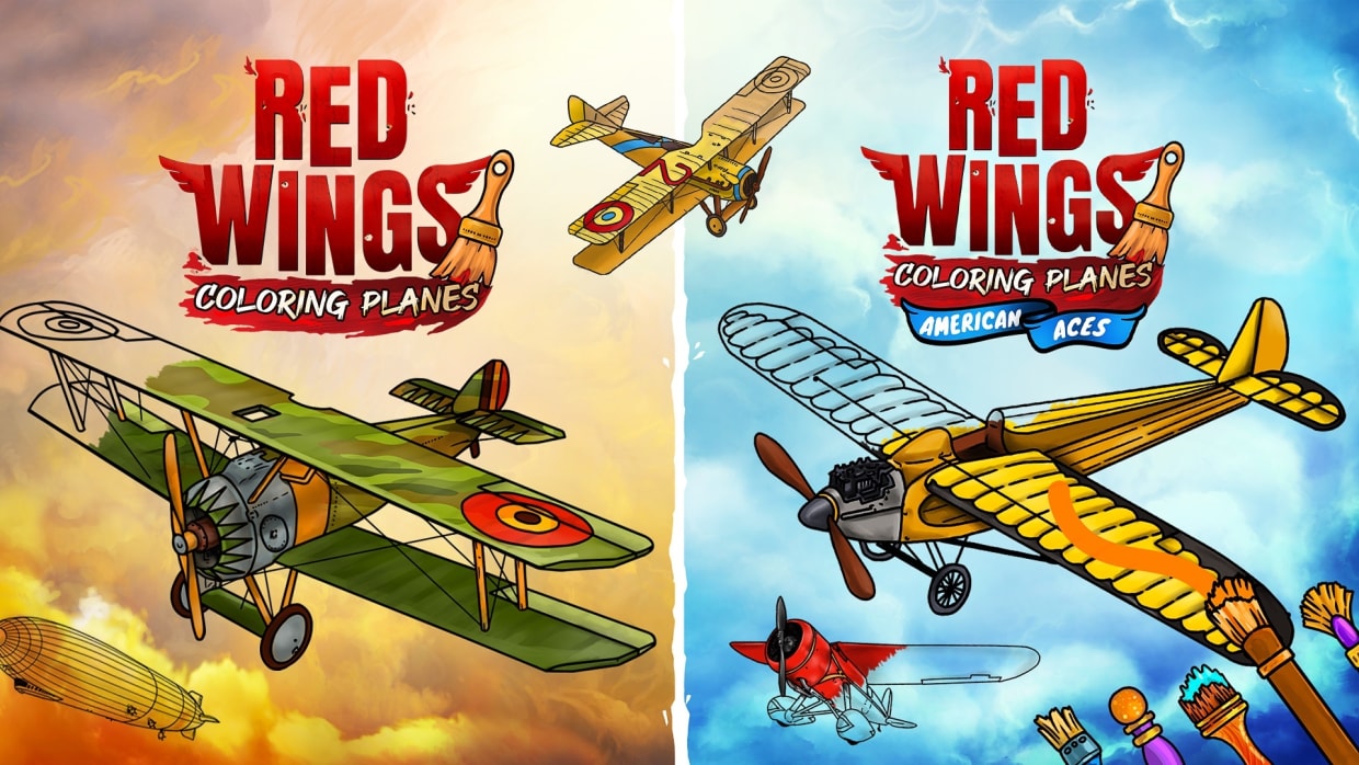 Red Wings: Coloring Planes Bundle 1