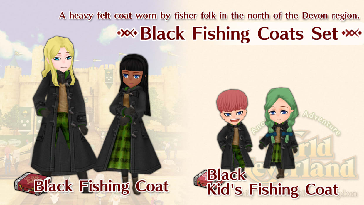 Black Fishing Coats Set 1