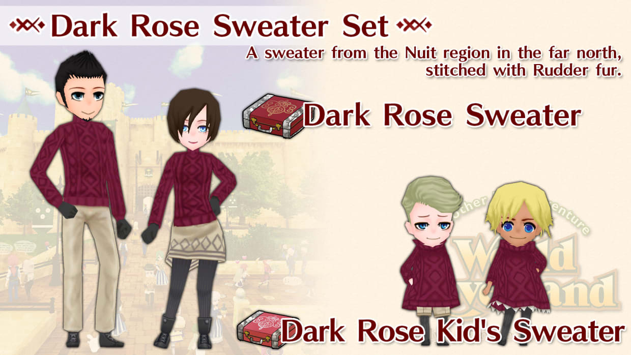 Dark Rose Sweater Set 1