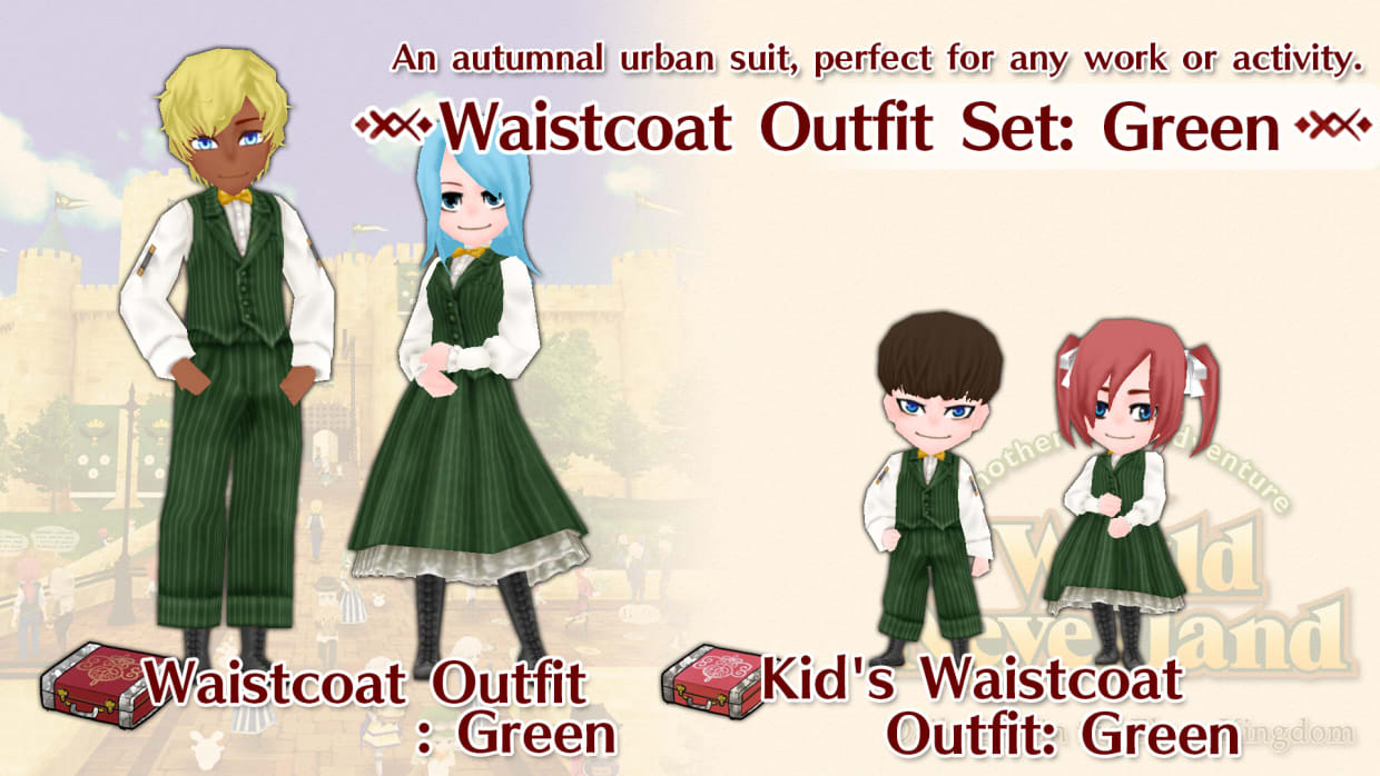 Waistcoat Outfit Set: Green 1