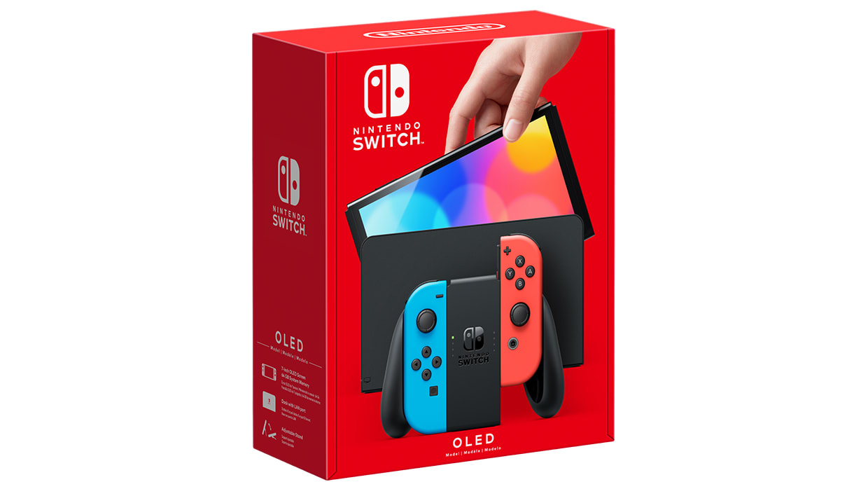 Nintendo Switch - OLED Model Neon Blue/Neon Red set 1