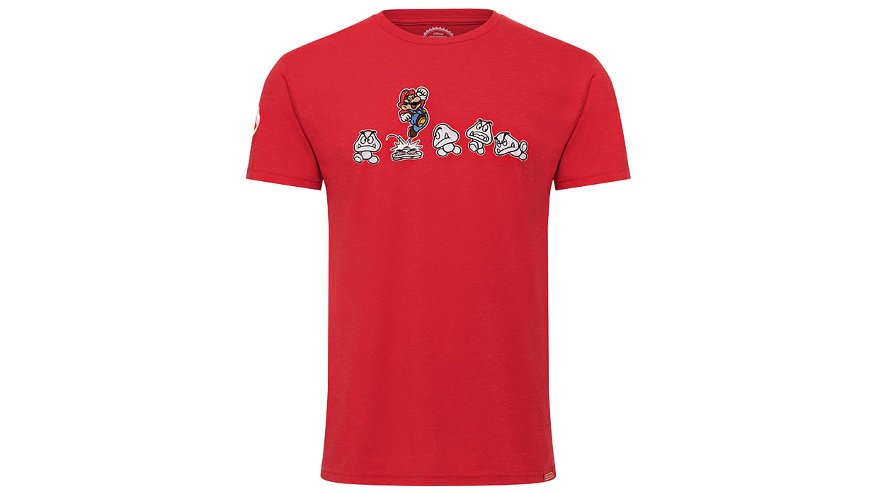 Super Mario and Goombas T-shirt - Heather Red - L 1