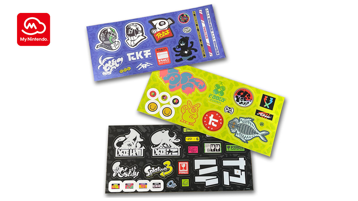 Splatoon 3 : Ensemble d'autocollants graffiti - Site officiel Nintendo