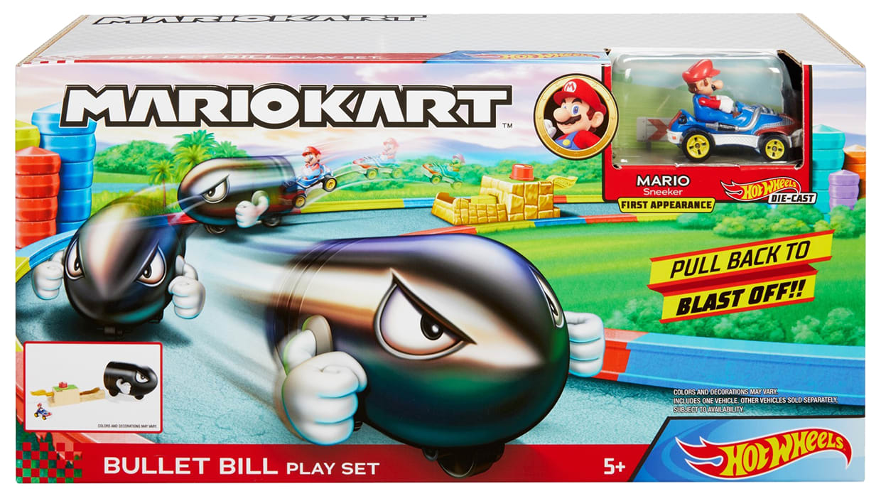 Hot Wheels® Mario Kart™ Bullet Bill Launcher and Mario Kart™ Vehicle 1