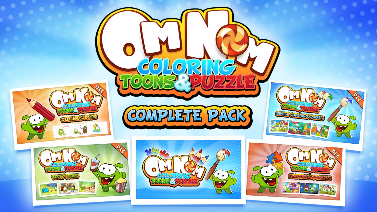 Om Nom: Coloring, Toons & Puzzle - Complete Pack 1